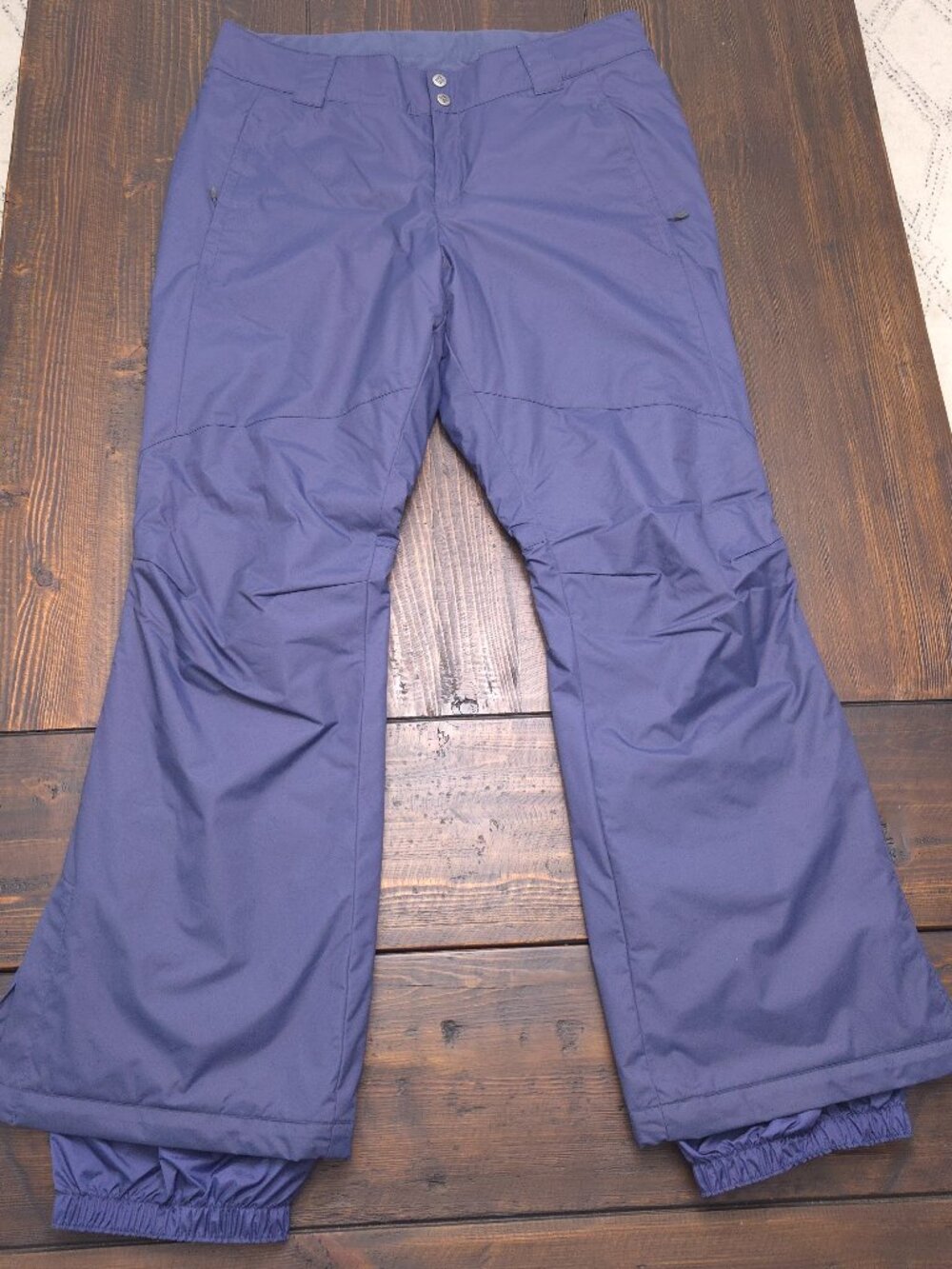Columbia Women L Bugaboo Ski Pants Purple Omni-Tech Waterproof Insulated Snow